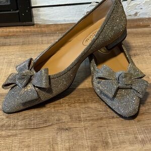 Shimmering Bow Detail Flats